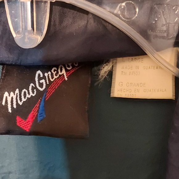 Vintage MacGregor  Windbreaker/ Warm up/ Track Jacket, Green/Blue, Men's Large - Picture 3 of 3